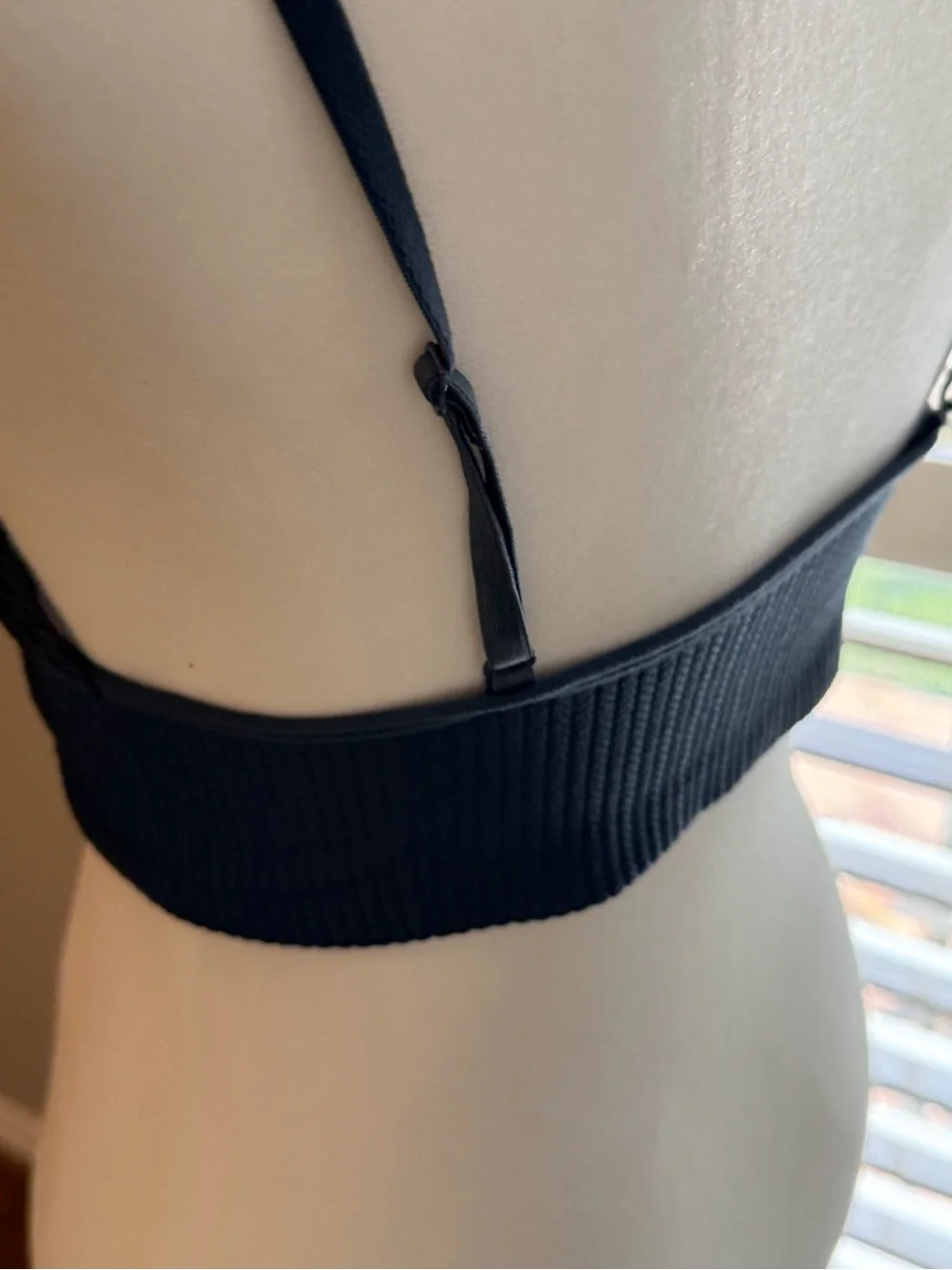 Black Lace Bralette with V-Neck